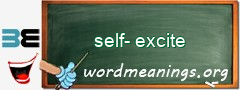 WordMeaning blackboard for self-excite